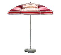 QYYZTQY Garden Parasol Sun Umbrella Patio Beach Patio Umbrella, 6.6 Feet Waterproof Outdoor Umbrella with 8 Steel Wire Ribs, Red White Striped Pattern, For Fishing Camping