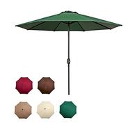 QYYZTQY Garden Parasol Umbrella 2.7 M, Sun Shade for Outdoor, Wine Red, Dark Green, Beige, Khaki, Brown, Metal Pole and Ribs, Base Not Included, for Terrace Balcony, Outdoor Table Umbrella