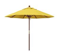 QYYZTQY Garden Parasol Umbrella Dark Green,Yellow,Khaki,White,Dark Red,Dark Blue,Brown,Black Patio Umbrellas,Round Portable Outdoor Canopy Sunshade Umbrella,Wood (B 2.7m/9ft)