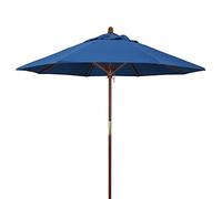 QYYZTQY Garden Parasol Umbrella Dark Green,Yellow,Khaki,White,Dark Red,Dark Blue,Brown,Black Patio Umbrellas,Round Portable Outdoor Canopy Sunshade Umbrella,Wood (C 2.7m/9ft)