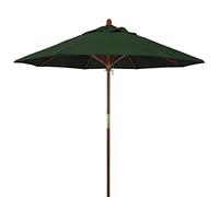 QYYZTQY Garden Parasol Umbrella Dark Green,Yellow,Khaki,White,Dark Red,Dark Blue,Brown,Black Patio Umbrellas,Round Portable Outdoor Canopy Sunshade Umbrella,Wood (A 2.7m/9ft)