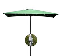 QYYZTQY Garden Parasol Umbrella with Crank,Patio Outdoor Sunshade Canopy,Waterproof,Half Rectangular,Ideal for Balcony Door Window Backyard Sun Shade (Green x 130cm)