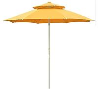 QYYZTQY Garden Patio Umbrellas Parasol, Tiltable Double-Top Detachable Round Umbrella, Outdoor, Courtyard, Terrace (Yellow 2.5m)