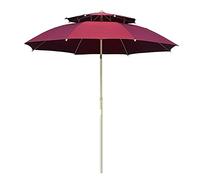 QYYZTQY Garden Tiltable Double-Top Parasol, Detachable Round Umbrella, for Outdoor, Courtyard, Terrace