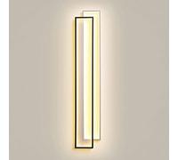QYYZTQY Geometric Linear Wall Lamp Wall Led Wall Mount Light Minimalist Wall Lighting Fixtures for Living Room Bedroom Bedside Hallway Home Decor Decor Lamp, Gold 40Cm (Color : Black, Size : 1