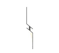 QYYZTQY Geometric Metal Linear LED Sconces Vanity Mounted Lamp Light Fixtures for Bedroom Living Room Hallway Stairway Wall Light(Black,100cm)