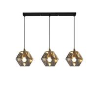 QYYZTQY Glass Chandelier Creative Smoke Grey Shade Light, Minimalist Corridor Hight Adjustable Ceiling Hanging for Bedroom Dining Room Living Room(75cm) Pendant Lamp