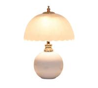 QYYZTQY Glass Night Stand Light Nordic Mushroom Table Lamp Dome Column Table Lamp LED Desktop Nightstand Lamp Accent Lamp for Home Decor Study Living Room Bedroom Girls Gift
