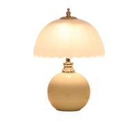 QYYZTQY Glass Night Stand Light Nordic Mushroom Table Lamp Dome Column Table Lamp LED Desktop Nightstand Lamp Accent Lamp for Home Decor Study Living Room Bedroom Girls Gift