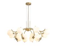 QYYZTQY Gold Chandeliers 10 Lights Mid Century Ceiling Light Fixture for Dining Room Over Table Kitchen Bedroom and Foyer-Gold 12t