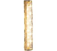 QYYZTQY Gold Glass Mid-Century All Copper LED Mounted Lamp for Living Room Bedroom Hallway Bathroom Foyer Wall Light(60CM)