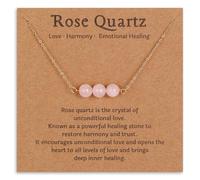 QYYZTQY Gold Plated Handmade Natural Crystal Healing | Black Tourmaline, Moonstone, Turquoise, Peridot, Carnelian, Citrine, Rose Quartz, Green Aventurine Pendants Jewelry for Girls