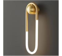 QYYZTQY Gold U-Shaped dimmable Acrylic Lamp Indoor Lighting Fixture Suitable for Bedroom Corridor Living Room Kitchen Island LED Wall Lamp(Gold)