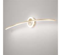 QYYZTQY Gold White Linear Mounted Lamp Minimalist LED Light for Bathroom Vanity Bedroom Toilet Dressing Table Cabinet Wall (Gold,80CM)