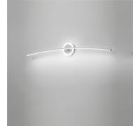 QYYZTQY Gold White Linear Mounted Lamp Minimalist LED Light for Bathroom Vanity Bedroom Toilet Dressing Table Cabinet Wall (White,100CM)