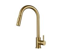 QYYZTQY Gold with Pull out Sensor Touch Control Mixer Tap Brushed Nickel Finish Kitchen Sink Faucet for Easy Use and