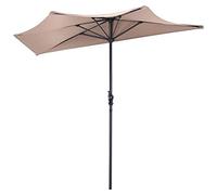 QYYZTQY Half Round Patio 2.7m/9ft Garden Parasol Wall for Balcony Deck Door Window Sun Shade, Outdoor Umbrella with Crank