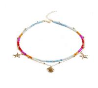 QYYZTQY Handmade Multilayered Colorful Seed Beads Choker Boho Starfish Creative Beach Women and - Summer Jewelry for Girls