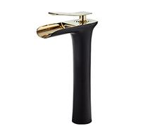 QYYZTQY Head faucets Handle Hole Retro Sink Black Bathroom Vanity Faucet Single Hole,White B, Vessel Basin Shower