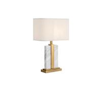QYYZTQY High-End American Marble Desk Light Designer Model Fabric Desk Lamp Suitable For Bedside Living Room Study Room Bedroom Table Lamp Cafe Villa Clubhouse Decoration Lighting Fixture (E27)