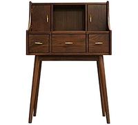 QYYZTQY High-End Dressing Table Drawers Storage Easy Assembly Solid Wood Makeup Vanity Desk for Women (Color Black Walnut Size : 74x42x108cm)