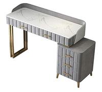 QYYZTQY High-End Nordic Marble Light Luxury Dressing Bedroom Minimalist Storage Cabinet Makeup Table Size (Style 2 (120cm))