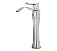 QYYZTQY High Rise Brass Bathroom Waterfall Tap Chrome Hot & Cold Basin Mixer Faucet Flat Mouth for Sink Stylish and Easy Installat