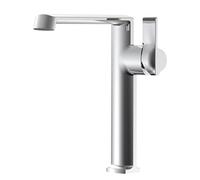 QYYZTQY High Rise Chrome Plated Waterfall Basin Mixer Tap Bathroom Sink Hole Hot & Cold Tall Faucet for Elegant Water Flow