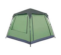 QYYZTQY Holiday Camping for Adult Kids 4 Person Family Waterproof, Garden Tent with Hall, Shade, Sun Protection,10 Ground Pegs,6 Rope,2 Poles, Green