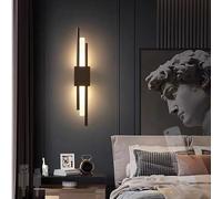 QYYZTQY Indoor Acrylic with Remote Lamp 2700K-6500K Dimmable Wall Light USB Rechargeable Touch Control for Bedroom Living Room Hallway (Left,Black)