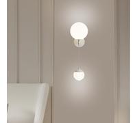 QYYZTQY Indoor Adjustable Length Lamp Creatively Wall Nordic Decorative White Iron for Corridor Bedroom Living Room (D,Warm Light)