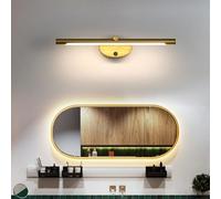 QYYZTQY Indoor Bathroom Lamp Mirror Waterproof with Iron Wall Minimalist Long Decorative for Vanity Hotel Hallway Living Room (46cm,Black Warm Light)