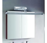 QYYZTQY Indoor Bathroom Waterproof with Lamp Rotatable 3000K/6000K Wall Silver Mirror Minimalist Decorative for Living Room Bedroom Hallway (40cm,Warm Light)