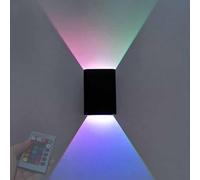 QYYZTQY Indoor Light 16RGB Dimming Lamp with Remote Control Decorative Creatively Wall Aluminium for Bedroom Living Room Corridor (White,1 Pack)