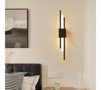 QYYZTQY Indoor Light Battery Operated Lamp Touch Dimmings with Remote Control Wall Nordic Creatively for Bedroom Hallway Living Room (Black Gold Right)