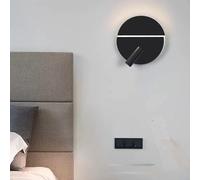 QYYZTQY Indoor Light Lamp with Remote Control Wall 2700K-6500K Dimmable Iron Acrylic 350° Rotatable for Children's Living Room (Square,Black)