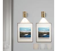 QYYZTQY Indoor Light with Motion Detector Lamp 3000K/4000K/6000K Dimmable Wall USB Rechargeable Magnetic Decorative for Bedroom Stairway Hallway (1 Pack,Black)