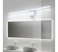 QYYZTQY Indoor Lights Long with 330° Rotatable Wall Iron Aluminium Minimalist Bedside Decorative for Hallway Living Room Bedroom (50cm,White White Light)