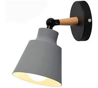 QYYZTQY Indoor Wall Lamp, Vertical Adjustable Plug in Wall Light, Wall with Metal Shade, Farmhouse Light Fixture for Bedroom (Color : Light Gray)