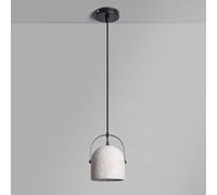 QYYZTQY Industrial Cement Pendant Light Retro Dome Hanging Lamp Concrete Chandelier Ceiling Lighting Fixture Concrete Kitchen Island Lights Single Dining Table Lamps E27 Droplight