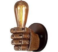 QYYZTQY Industrial Retro Wall Lamp Fist Shape Wall Creative Antique Wall Light Fixtures E27 Resin Wall Washer for Bedroom Living Room Bedside Aisle Hallway Bar Cafe Loft (Color : Left)