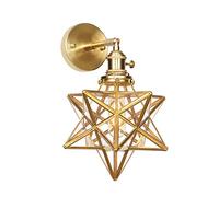 QYYZTQY Industrial Wall Lamp, Retro Creativity Glass Lampshade Wall Lights with Fixture for Home Living Room Decorate Wall Sconces Lighting E27 Base,C (Color : B)