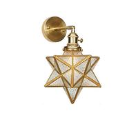 QYYZTQY Industrial Wall Lamp, Retro Creativity Glass Lampshade Wall Lights with Fixture for Home Living Room Decorate Wall Sconces Lighting E27 Base,C (Color : A)