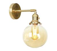 QYYZTQY Industrial Wall Lamp, Retro Globe Glass Lampshade Wall Lights with Fixture for Home Hotel Corridor Decorate Wall Sconces Lighting E27 Base,D (Color : C)