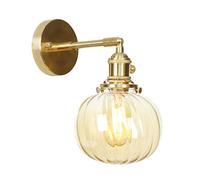 QYYZTQY Industrial Wall Lamp, Retro Globe Glass Lampshade Wall Lights with Fixture for Home Hotel Corridor Decorate Wall Sconces Lighting E27 Base,D (Color : A)