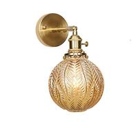 QYYZTQY Industrial Wall Lamp, Retro Globe Glass Lampshade Wall Lights with Fixture for Home Hotel Corridor Decorate Wall Sconces Lighting E27 Base,D (Color : D)