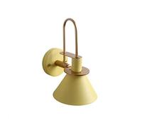 QYYZTQY Industrial Wall Light Fixtures, Nordic Wall Horn Metal Wall Lamp Lighting for Aisle Corridor Bedside Reading Light E27,Yellow