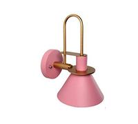 QYYZTQY Industrial Wall Light Fixtures, Nordic Wall Horn Metal Wall Lamp Lighting for Aisle Corridor Bedside Reading Light E27,Pink