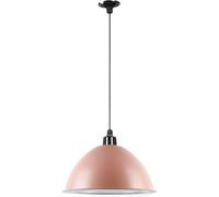 QYYZTQY Industrial Yellow Dome Chandelier Pendant Light Nordic Single Head Hanging Lamp Decorative Iron Light Fixture for Childrens Room Barn Restaurant Indoor Lighting E26/ Base(Pink)