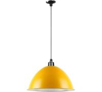 QYYZTQY Industrial Yellow Dome Chandelier Pendant Light Nordic Single Head Hanging Lamp Decorative Iron Light Fixture for Childrens Room Barn Restaurant Indoor Lighting E26/ Base(Yellow)